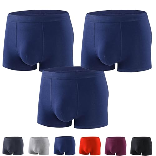 Generisch Calzoncillos tipo bóxer para incontinencia ultra absorbentes para hombre, Elite Vienna, a prueba de fugas, lavables y reutilizables, de algodón, 3 piezas-A, XXXXXXL