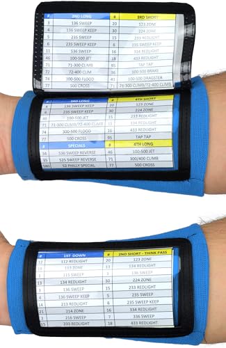 Image of Sports Unlimited Adult Triple Wrist Coach, Football Wristbands for Plays, Baseball Wristbands, QB Arm Bands