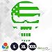 Decus Skull Punisher USA Flag XL 0168 (Verde) // Pegatina OEM JDM Style Vinyl Transfer