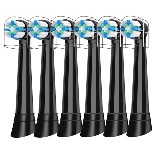 IO Recambio Cepillos Compatible con Oral B IO 2/3/4/5/6/7/8/9/10Cepillos Eléctrico, Cabezales Compatible con Oral B IO Cuida tus Dientes y Encías (6 Negro)