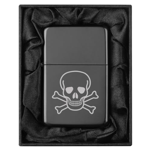 Encendedor en caja de regalo forrada en seda negra