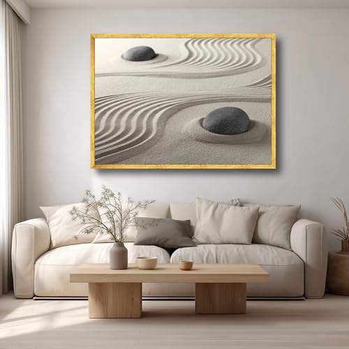 Decoración de pared moderna para meditación con lienzo texturizado 4