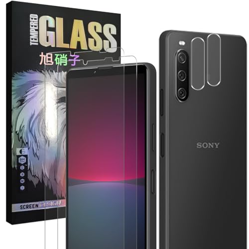 �Ή� Xperia 10 IV 5G SO-52C SOG07 �K���X�t�C���� �y2+2 ���Z�b�g-���Y���Ɏq�z xperia10 iv �K���X�t�B���� 2�� + �����Y�ی�t�B���� 2�� �G�N�X�y���A 10 IV �t�� �ی�t�B���� �����K���X �y �d�x