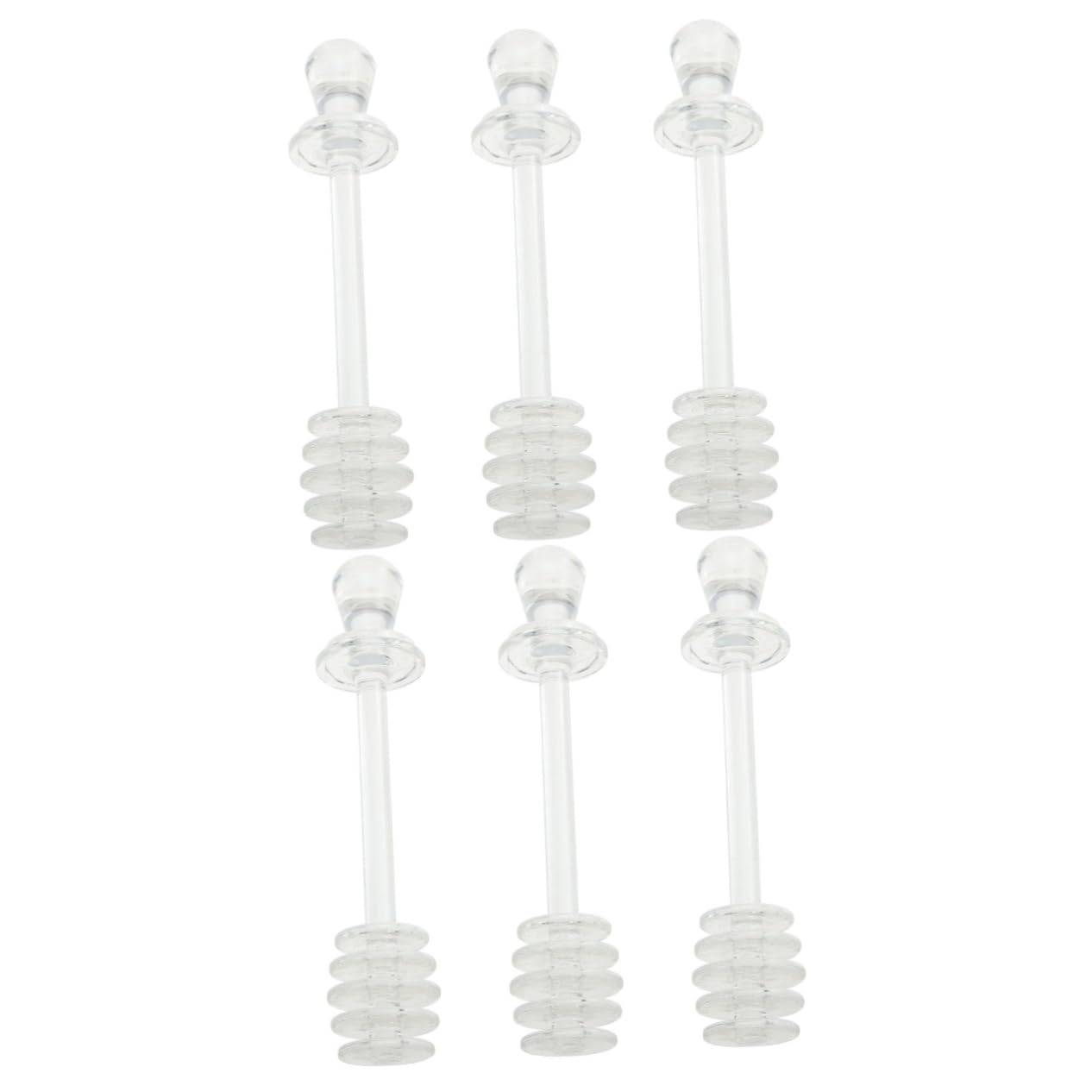 Alipis 2sets Honey Stirring Rods Stick Sticks for Tea Pot Can Do Dispense Stirrers (reusable) 3pcs*2