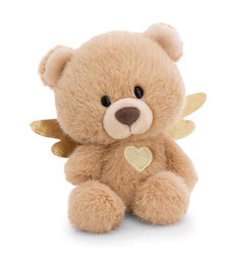 NICI Kuscheltier Schutzengel Bär 12cm in Geschenkbox 12x6,5x9,5cm - braun - Weiches Plüschtier – niedliches Stofftier zum Kuscheln & Spielen – tolle Geschenkidee für Kinder & Erwachsene | 61893