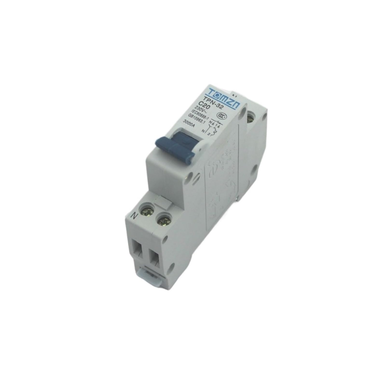 Disyuntor miniatura DPN 1P+N 20A para evitar sobrecargas en espacios reducidos