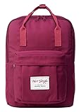 HotStyle BESTIE Simple Backpack, Cute for School College Travel, Maroon