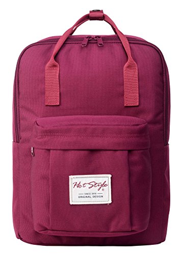 HotStyle BESTIE Simple Backpack, Cute for School College Travel, Maroon