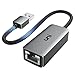 Produktbild uni USB Ethernet Adapter 3.0 1000Mbps LAN Adapter, USB RJ45 Adapter aus Aluminium und Nylon, treiberfreier Netzwerkadapter für MacBook, Mi Box, Surface, PC, Laptop mit macOS, Win 11/10/ 8.1/8, Linux