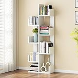 Tribesigns 8-Shelf Tree Bookshelf, Modern Bookcase Book Rack Display Storage Organizer Shelves for CDs, Records, Books, Home Office Deco (White)
