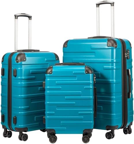 COOLIFE Valise Grande Taille Grand Chariot Rigide 77x54x30 cm Val...