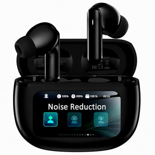 Wireless Earbuds with Smart Touchscreen Case, Bluetooth...