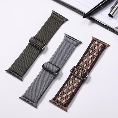 Image of DaQin 3 Pack Stretchy Solo Loop Compatible with Apple Watch Bands Men Women