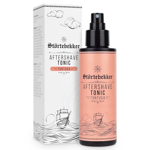 NUEVO: Störtebekker® Premium After Shave Tonic Tortuga - Contra la irritación de la piel y la irritación causada por el afeitado - Cuidado de la piel después del afeitado - Agradable fragancia - Tónic