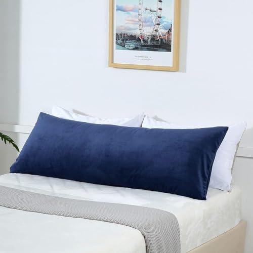 Image of Ultra Soft Velvet Body Pillow Cover /Case Pillowcase with Hidden Zipper, Zippered Body Pillow Case 20x54