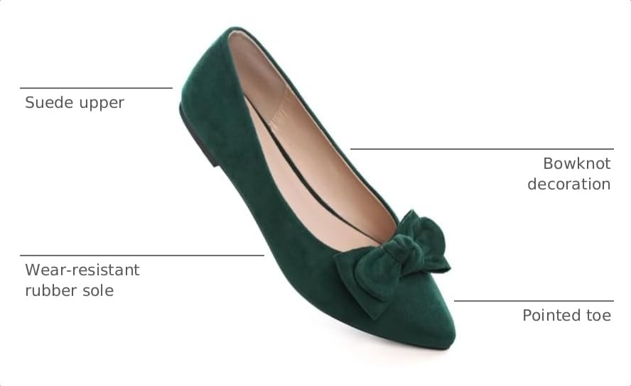 Image of TN TANGNEST Women Fashion Bowknot Flats Comfort Pointed Toe Dress Shoes