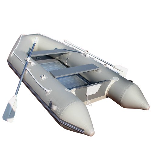 Schlauchboot für 4 Personen - 320 x 152 cm, 2 Alupaddel, Fußluftpumpe, bis 536 kg, mit Aluboden,...