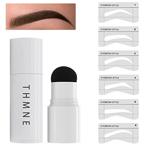 Eyebrow Stamp Stencil Kit Eyebrow Stamping Kit Eyebrow Stamp Stencil Kit Perfect Brows Stamp Kit Brow Stamp Shaping Kit Waterproof (1P, Dark Brown)