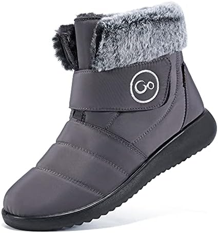 Women Snow Boots Winter Shoes with Fur Lined Warm Slip On Boots for Women Waterproof Booties Comfortable Outdoor Anti Slip Shoes