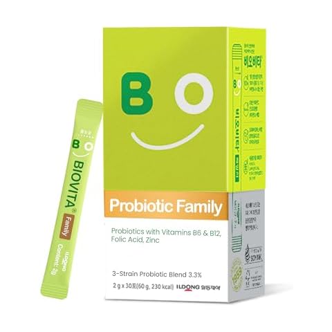 BIOVITA Family Probiotics Powder (30 Sticks, 30 Days) - Support Healthy Immune & Digestive System, Apple Flavor Supplement for Men, Women & Children. Vitamin B, Zinc. Mouth-Dissolving Formula. Cover