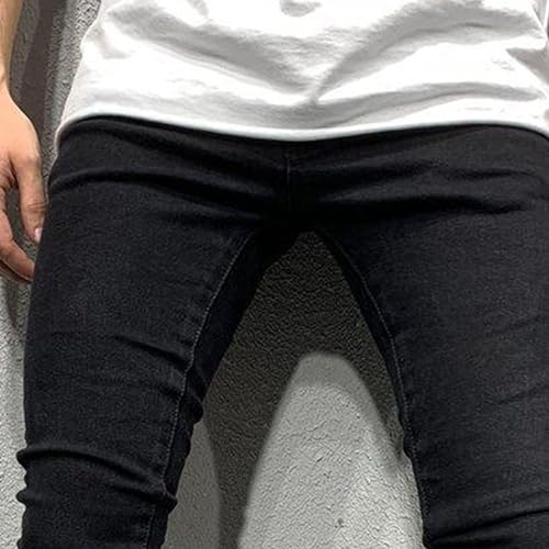 Men's Taper Skinny Fit Stretch Denim Pants Classic Comfort Regular Fit Jeans Casual Washed Jeans Pants4