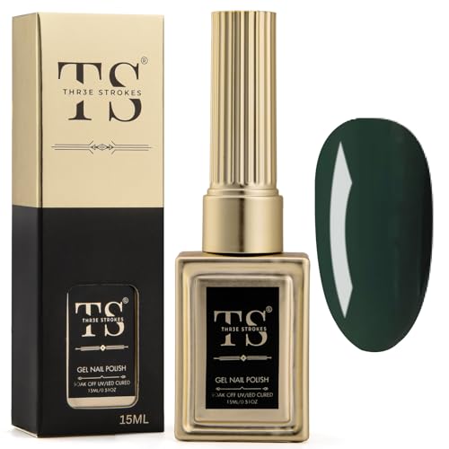 Image of THR3E STROKES Professional UV Gel Nail Polish, HEMA-FREE Lasts Upto 21 Days, Super Glossy Finish, Non-Chipping, Non-Smudging, Quick Drying Nail Polish,15 ml (34, 15ML)