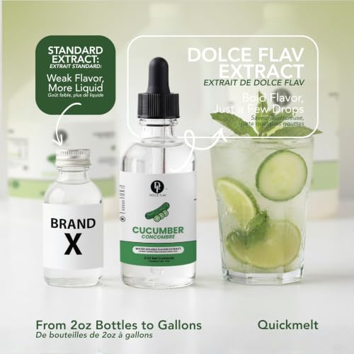 Image of Dolce Flav Cucumber Extract, Natural Flavors, for Drinks, 2oz