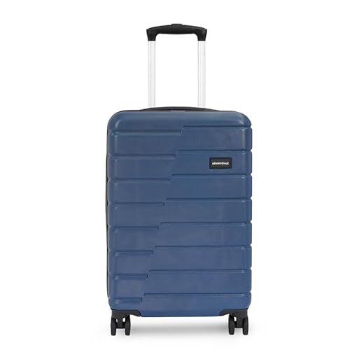 Aeropostale Stout Unisex Hard Luggage for Travel - Navy, 58CM Cabin TSA Lock