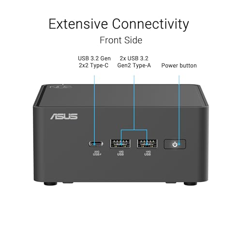 Image of ASUS NUC 15 Pro Tall Barebones Mini PC with Intel Series 2 Core Ultra 5 225H, up to 96GB DDR5 RAM, Dual Storage, Thunderbolt 4, Wi-Fi 7 & Bluetooth 5.4, Toolless Chassis Access, VESA Mount Included
