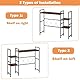 YBING Computer-Bücherregal, Mehrzweck-Bücherregal, 3-stöckig, Computer-Desktop-Stall mit Display-Organizer, Gestell, braun, Schreibtischstall, Regal, nur für Büro, Zuhause, Wohnheim, Wohnzimmer