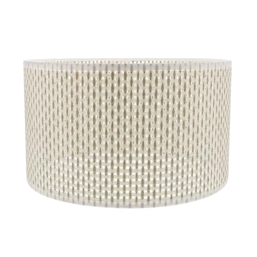 Image of OSALADI 1Pc Beige Imitation Rattan Woven Lampshade for E27 Desk Lamp Modern Lampshade- Stylish and Versatile Lamp Shade for Home Decor