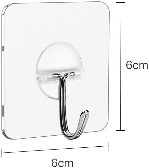 Miniatura 3 de Ganchos colgantes Adhesivos Fuertes De Acero Transparente, Colgador De Almacenamiento Para Cocina, Baño, Puerta, Pared, Gancho Colgante, Soporte