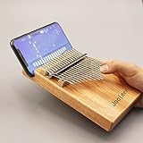 Jooleer 17 Keys Kalimba With App Thumb Piano Portable For Adults & Kids Okoume Mbira Tuning Hammer, Finger Covers, & More Included; Christmas Stocking Stuffer Gift