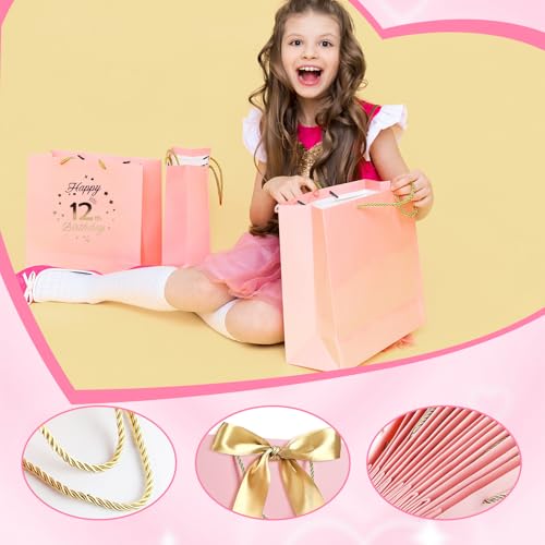 Yiran Geschenktüte zum 18, Rosa Sweet 18th Birthday Geschenktüte,Geschenk für Mädchen, 13' süße Geschenktüte zum 18 Geburtstag, Geschenkverpackung für Geburtstag,Geschenk, Feier Dekoration Party