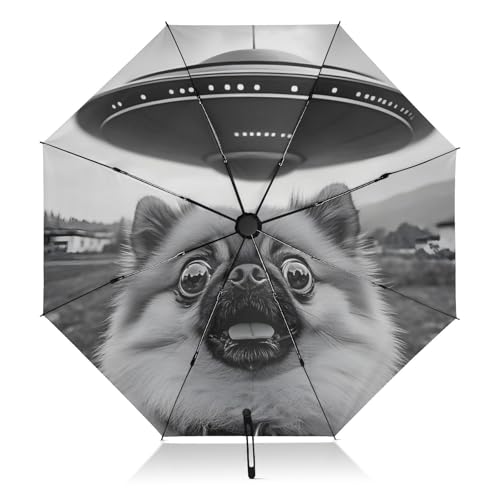 Parapluie de poche anti-UV et coupe-vent automatique 46 pouces pour homme et femme