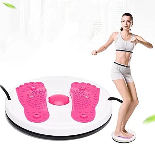 3D Massage Magnetic Therapy Waist Twisting Plate Waist Twister Aerobic Exercise Balance Board Foot Massage Plate Weight Loss Machine Body Shaping Disc for Indoor Fitness Sports (Pink)