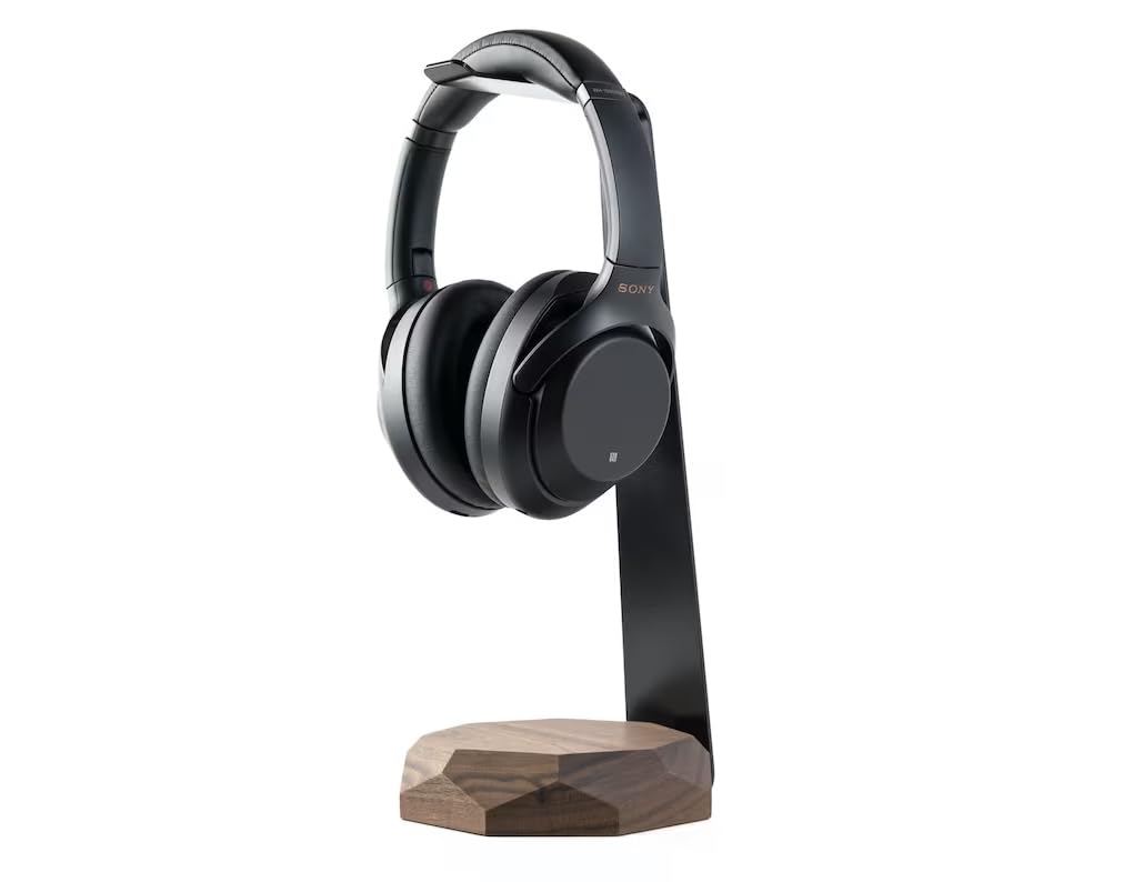 natureCRAFTS Wooden Headphone Stand, Iron Headphone Holder for Table top, Pc, Gaming and Internet Calling, 1 Pc,