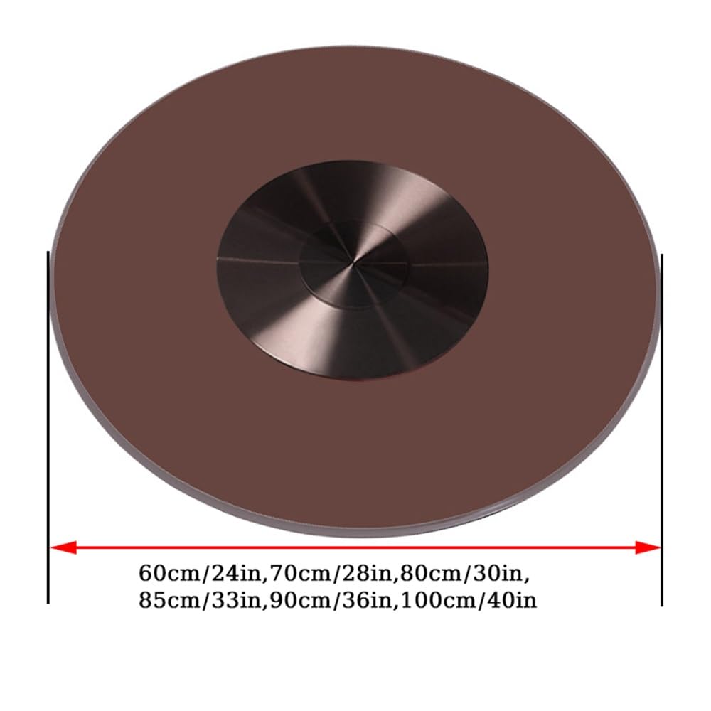 Plateau Tournant en Verre Plateau De Service pour Table À Manger, Plateau Rotatif Grande 80cm 90cm 100cm Plateau De Service De Table À Manger, Plateau Tournante en Verre Trempé(40"/100cm)