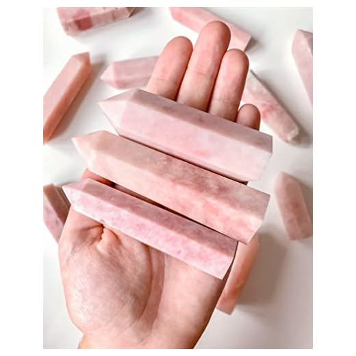 Zenkeeper Crystal Wand Natural Pink Opal Obelisk Wand Tower 3” - 3.5”