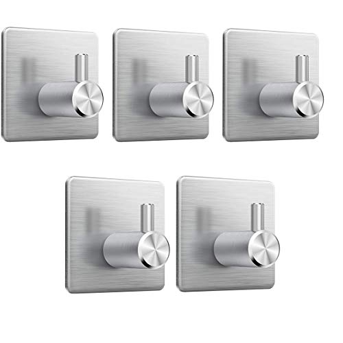 Handtuchhalter bad ohne bohren, Selbstklebend Handtuchhaken, Handtuchhaken ohne bohren edelstahl, Selbstklebende Haken für Küche und Bad