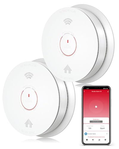 SITERWELL Smart Smoke and Carbon Monoxide Detector with Auto-Check, 2.4G WiFi Smoke Detector, WiFi Smoke Detector and Carbon Monoxide Detector Combo Conforms to UL 217 & UL 2034 Standards, 2 Pack SITERWELL Smart Smoke and Carbon Monoxide Detector with Auto-Check, 2.4G WiFi Smoke Detector, WiFi Smoke Detector and Carbon Monoxide Detector Combo Conforms to UL 217 & UL 2034 Standards, 2 Pack