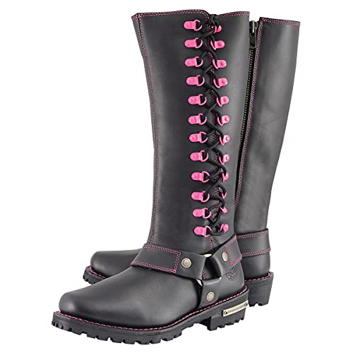 Image of Milwaukee Leather Women's Premium Leather Motorcycle Harness Boots Collection MBL - 6