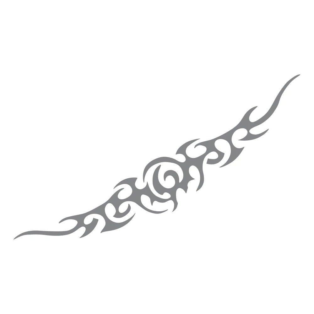 Auto Accessory Car Sticker Flame Graphics Vinyl Decals Accessories(Glossy Gray,145x25cm)