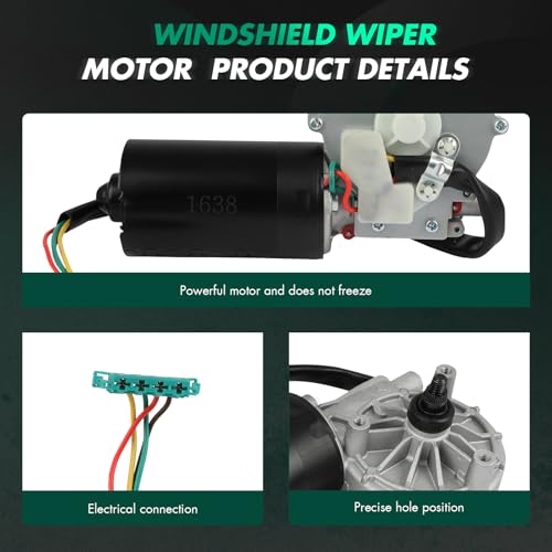 Image of SCITOO Windshield Wiper Motor Assembly Fit for Mercedes-Benz for C43 AMG | Direct fit for 1999 For Mercedes-Benz For C43 AMG|Replaces OE 2028200408|4 Pins|Fit for Front Wiper Motor Sliver /Black