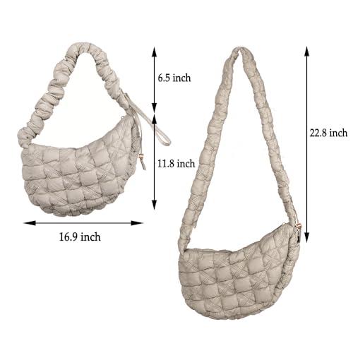Puffer Bag Quilted Padded Tote Bags for Women Puffy Hobo Purse Lightweight Down Cotton Crossbody Shoulder Bag2