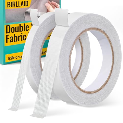 Premium Double-Sided Fabric Tape Combo Pack - 1/2 + 3/4inch x 49 FT