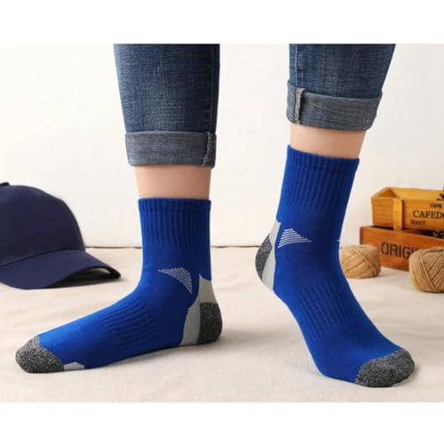 Men's Athletic Ankle Socks 5 Pack Mens Casual Running Sock Sports Socks Absorbing Sweat Anti-Odor Cotton Socks Size 6-12 (Black)4