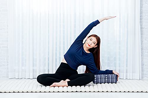 Image of Leewadee Yoga Block - Floor Cushion for Yoga Practice, Meditation Seat Cushion for Workouts Filled with Kapok