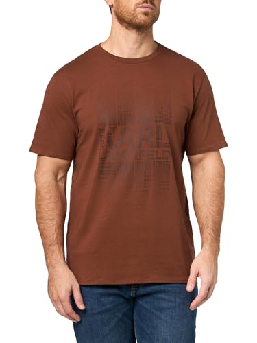 Image of Karl Lagerfeld Men's Crewneck Short Sleeve Graphic Design Relaxed Fit T-Shirt