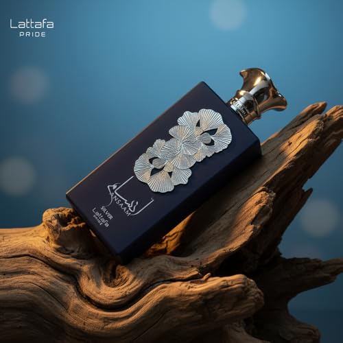 Image of Lattafa Ansaam Silver Eau De Parfum Spray for Unisex, 3.4 Ounce